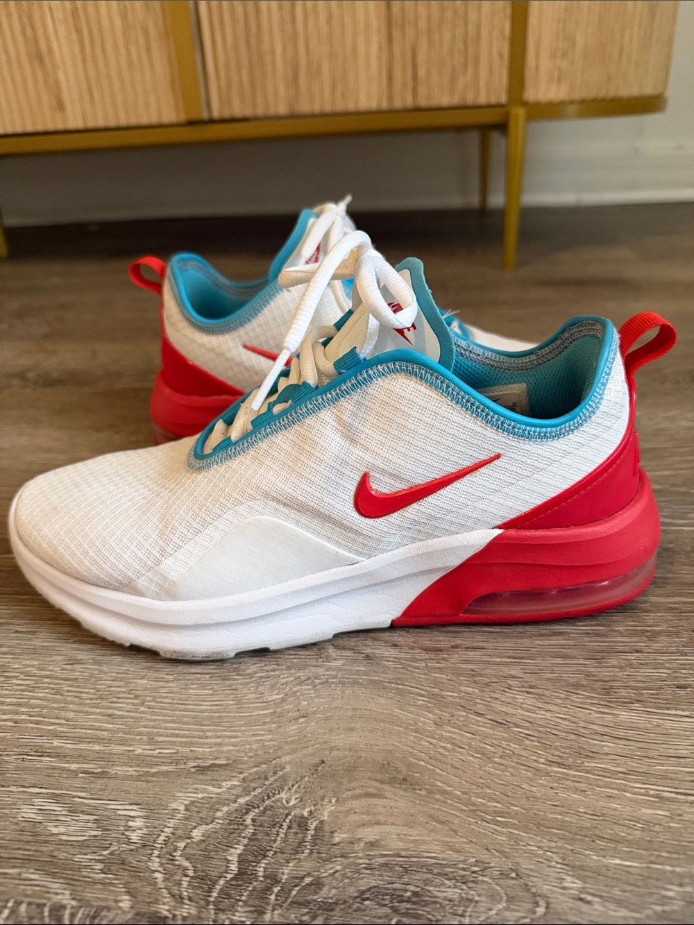 Nike Air Max Motion 2 Athletic Shoes White & Red